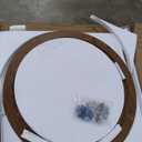 Modern Paneled-Wood Pedestal Base Round Top Dining Table, Brown