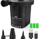 Dr.meter Air Pump for Inflatables, Rechargeable 4000mAh Battery Air Mattress Pump - Portable Quick-Fill Inflator Deflator for Outdoor Camping Inflatable Pool Float Boat Raft Yoga Ball Swim Ring Airbed