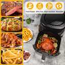 BYKITCHEN Large Air Fryer Silicone Liners Compatible with CHEFMAN 8QT/ 10 QT/ 12 QT & Other 8-12 Quart XL Airfryer, 2PCS 10 Inch Reusable Silicone Airfryer Oven Tray Insert, Air Fryer Accessories
