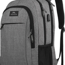 MATEIN Travel Laptop Backpack, Business Anti Theft Slim Sturdy Laptops Backpack with USB Charging Port, Water Resistant College School Computer Bag Gift for Men & Women Fits 15.6 Inch Notebook, Grey