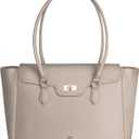 LOVEVOOK Laptop Bag for Women Soft Leather Work Bag, Office Shoulder Tote Purse Professional Briefcase with Flap Design