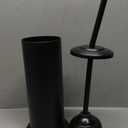 DOWRY Toilet Plunger with Holder for Bathroom,Powerful Efficient Force Suction Cup,Heavy Duty, Deep Cleaning (18.7In, Matte Black)