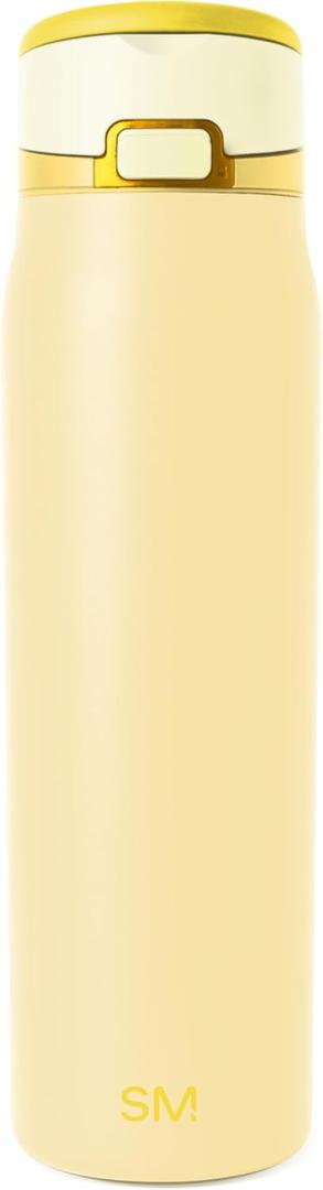 Simple Modern Mesa Loop Water Bottle with Covered Straw and Handle | 30oz Cup Holder Friendly Insulated Stainless Steel Bottles for Travel, Sports and School | Lemoncello