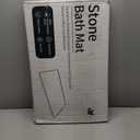 Stone Bath Mat Diatomaceous Earth Shower Mat Non-Slip Super Absorbent Diatomite Stone Mats for Bathroom Floor/Ktichen Cuonter Quick-Drying Easy to Clean (24''*16''White)