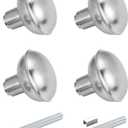 2 Pack Brushed Nickel Door Knob Set with Spindle, Old Style Door Knobs Replacement Set for Mortise Lock Interior Doors, Satin Nickel