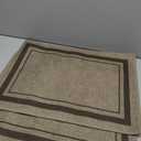 chakme 2 Piece Bathroom Rug Sets, Ultra Thin Bath Mat,Absorbent,Non Slip, Machine Washable, Dark Beige, 17"x24"+17"x32"