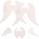 VOSAREA 3pcs Christmas Angel Wing Ornament Glitter Angel Wings Decor Christmas Tree Hanging Pendant for Party Favor DIY Crafts