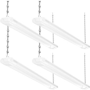 BBOUNDER 3FT LED Shop Light Fixture, Super Bright 3300LM, Cool Daylight White 6500K, Ceiling or Hanging Mount, Durable Garage Shop Lighting for Warehouse, Workbench, Basement, and Business Use, White (3FT, White)