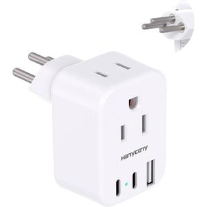 HANYCONY Switzerland Power Travel Plug Adapter, Type J Power Adapter with 2 Outlets 3 USB Ports(2 USB C) for US to Swiss Switzerland Liechtenstein Rwanda