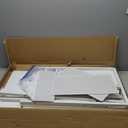 Lufeiya White Computer Desk with Drawers - 47 Inch PC Desk for Small Space Bedroom Home Office, Modern Simple Study Writing Table Desks with Storage Shelf, White