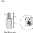 uxcell M4x12mm+6mm Male-Female Hex Nickel Plated PCB Motherboard Spacer Standoff for FPV Drone Quadcopter, Computer & Circuit Board Silver Tone 20pcs