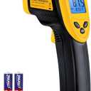 Etekcity Infrared Thermometer Laser Temperature Gun 774, Meat Food Candy Oven Thermometer for Griddle Accessories, Heat Gun for Cooking Refrigerator Tools, Adjustable Emissivity & Max Measure, Yellow
