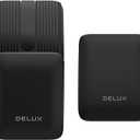 DeLUX Bluetooth Wireless Pocket Slim Mouse, 2-in-1 Sliding Touch Control Rechargeable Silent Mouse with Pointer, 1600DPI, MF10PRO (Black)