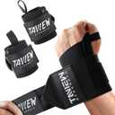 TAVIEW Wrist Wraps Weightlifting with Heavy Duty Thumb Loop, Powerlifting, Cross Training, Bodybuilding .21 Professional Grade for Gym Workout, Men and Women Weight Lifting and Strength Training