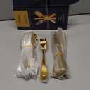 60-Pcs Gold Silverware Set - Stainless Steel Flatware Cutlery Set Service for 20, Mirror Polished Gold Flatware Set Include Forks Spoons Knives for Home, Wedding, Restaurant, Dishwasher Safe