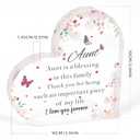 2 x Personalized Heartfelt Acrylic Sign Plaques for Aunt - Unique Birthday, Thanksgiving & Christmas Gifts - Home & Office Decor(For Aunt)