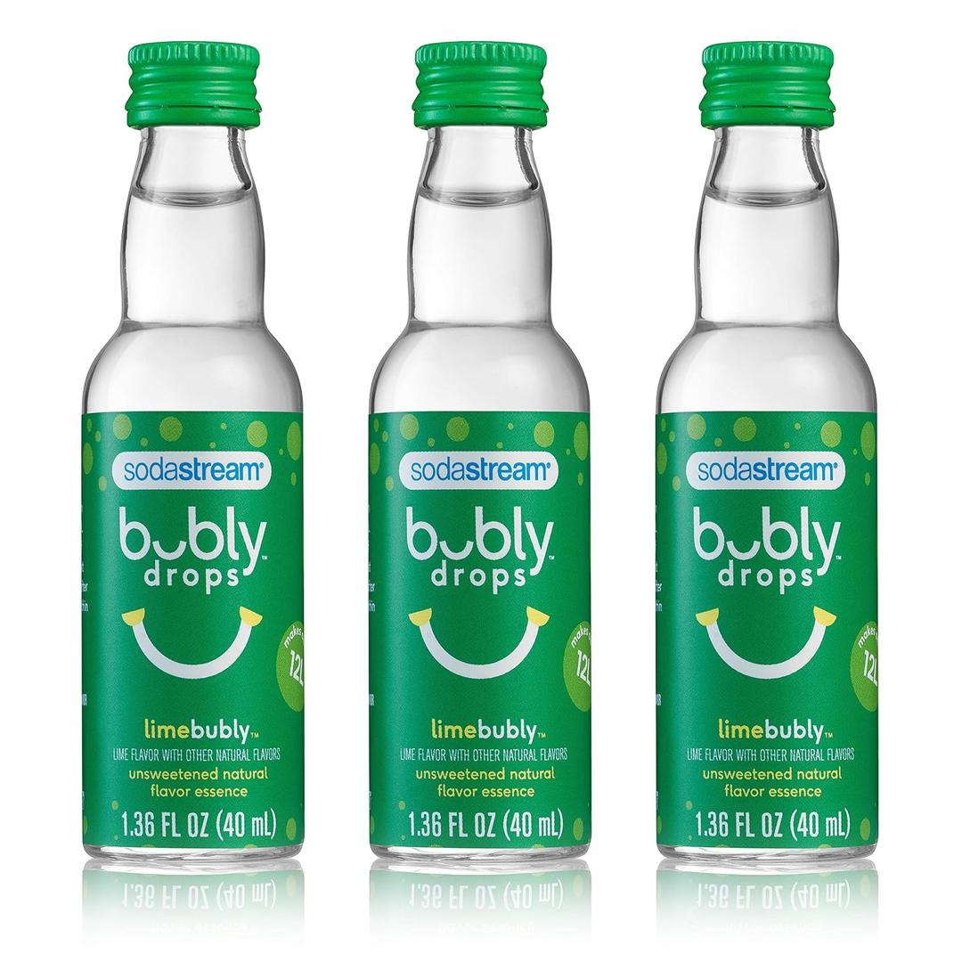 SodaStream bubly Drops, Lime, 1.36oz (Pack of 3) (EXP 03/29/27)