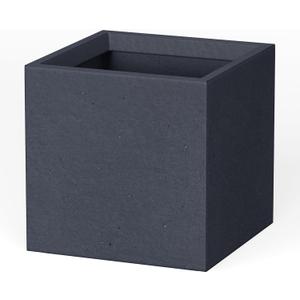 Kante 12 Inch Square Concrete Planter for Outdoor Indoor Home Patio Garden, Large Plant Pot with Drainage Hole and Rubber Plug, Charcoal