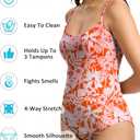 Beautikini Period Swimwear One Piece Leakproof Swimsuit Menstrual Tummy Control Bathing Suit for Teens Girls and Women (S)