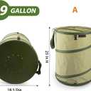 YUDI & GARDEN 29 Gallon Hard Bottom Collapsible Trash Can, Collapsible Garden Bag for Collecting Weeds or Leaf or Yard and Party Waste, Green 2-Pack