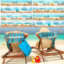 Boao 8 Pack Towel Bands for Beach Chair, Pool & Cruise Essentials, Elastic and Windproof, Towel Chair Clips Lounge Strap Holder, Cruise Ship Accessories (Beach)