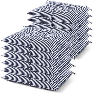Geetery 12 Pcs Floor Pillows Bulk Seating Cushions for Floor Chair 15.7'' Large Meditation Cushion for Yoga Living Room Tatami Bedroom Balcony Office (Stripe Color,Square)