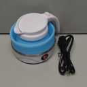UpdateClassic Travel Portable Foldable Electric Kettle, 0.6L Small Collapsible Hot Water Boiler For Coffee Tea (Blue)