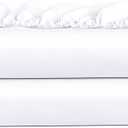 FreshCulture Twin Fitted Sheet Only 2 Pack - Hotel Quality Fitted Sheet Twin Size - Ultra Soft & Breathable - Brushed Microfiber - Deep Pocket - Cooling Fitted Sheets for Twin Size Bed (White)
