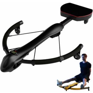 Multifunctional Abdominal Muscle Roller, Flat Support Trainer, Automatic Rebound Leg, Arm, Back Trainer, Muscle Exercise, Strength Training (Black)