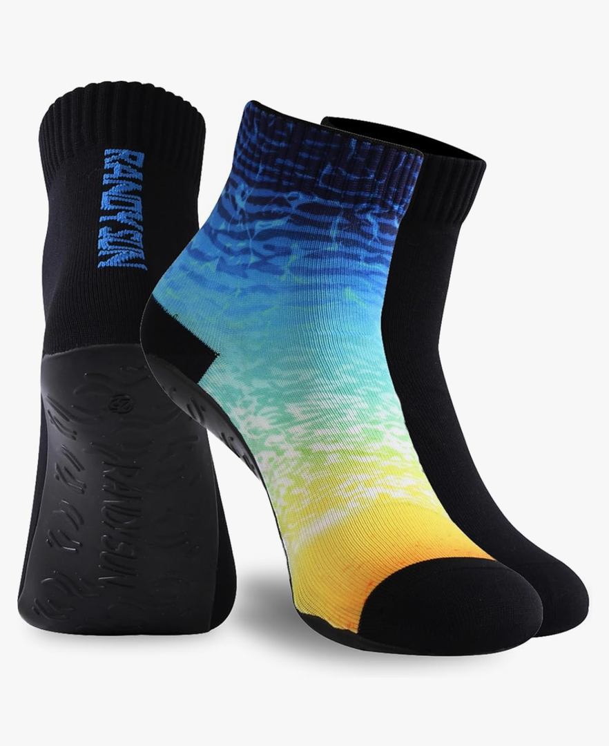 RANDY SUN Barefoot Quick-Dry Sand Beach Socks, Breathable Seamless Yoga Sock With TPE Sole, Size L