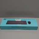 Wireless Keyboard and Mouse Combo for Windows, 2.4G Full-Sized External Cordless Computer Keyboard Mouse Combo for Laptop PC Desktop Chrome Mac, Number Pad 1600 DPI Silent Mouse USB Receiver (Black)