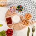 20 sets Reusable Snack Containers 2 Compartment Condiment Container With Lids Snackle Box Container Portion Control for Refrigeration Sauce,Outdoor Takeaway,Travel