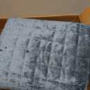 BEDELITE Velvet Quilt Comforter King Size - Lightweight Luxury Quilted Bedding Comforter,Soft Cozy Dusty Blue Comforter , Oversized Bedspread Coverlet for All Seasons