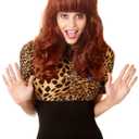 ALLAURA Compatible with Peggy Bundy Costume  Auburn Red Bouffant Wig for Women  80s Beehive Housewife Hairpiece for Halloween, Retro TV Cosplay, Funny Party Looks, Peg Bundy Wig Fits All Head Sizes (Burgundy)