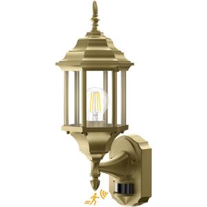 Redluck Motion Sensor Outdoor Lights, 16 inch Dusk to Dawn Outside Porch Lights, Waterproof Anti-Rust Aluminum Outdoor Wall Lights Exterior Lighting Fixtures for House, Garage, Front Door, Gold