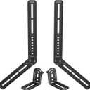 XINLEI Universal Sound Bar Mounts with Detachable Long Extension Plates Fits Most 23 to 65 Inch TVs Soundbar TV Mount Bracket Above or Under TV, up to 22 lbs SBR303