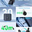 Wireless Lavalier Microphone for iPhone, iPad, Android - USB-C Plug Noise Cancelling Lapel Mini Mic with Charging Case, 30H Battery - Compact Clip-on Mic for YouTube, TikTok, Podcast, Video Recording