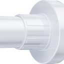 Ausemku Shower Curtain Rod 32-65 Inch Adjustable - 1 Inch Diameter Heavy Duty No drill Spring Tension Shower Rod, Non-Slip Rustproof Telescopic Rod for Bathroom, White