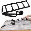 Bed Ladder Assist 160 Inch, Munzong Black Pull Up& Sit Up Assist Device, Assistive Bedside Straps w/ 5 Handle, Portable Rope Beds Ladder Helper for Elderly Senior Injury Handicap Patient Pregnant(4 m)