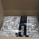 Washable Oriental Area Rug - 8x10 Rugs for Living Room Soft Carpet for Bedroom Waterproof Floral Distressed Indoor Stain Resistant Non-Shedding Floor Carpets (Beige, 8x10)