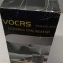 Small Portable Space Heater for Indoor Use - VOCRS 1500W PTC Electric Heater with Thermostat, Remote Control, 12H Timer, Eco and Fan Mode, Rapid and Safe Heating for Bedroom, Office