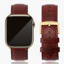 Leather Watch Bands Compatible with Apple Watch 20mm, Top Grain Genuine Leather Replacement Straps for iWatch Series 10 9 8 7 6 5 4 3 2 1 SE2/1 Ultra2/1