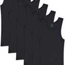 Gildan Men's A-Shirts Tanks Multipack (Black)S-M
