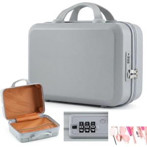 Amylove Adult Game Toy Storage Organizer Case for Women and Men Lock Box Toy Travel Bag Game Locking Storage Box Travel Bag, 12.6 x 9.8 x 6.7 Inch(Silver,Classic)