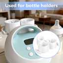 Breast Pump Holder with Hose Organizer, Compatible with S1, S2 Pump Models, Space-Saving Storage Solution for Pump Parts and Accessories (Old Model (Round Hole))
