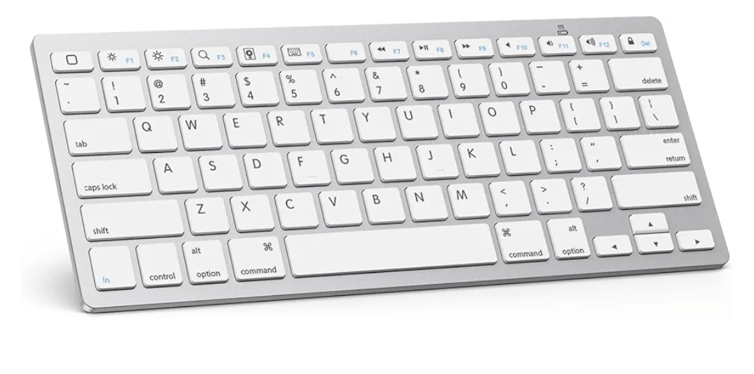 OMOTON Bluetooth Keyboard Compatible with iPad A16 11th 10th Generation, iPad 10.2 (9th/8th/7th), iPad Pro 13/12.9/11 inch, iPad Air/Mini and More iOS Devices, White