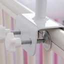 Crib Canopy Holder Universal Metal Adjustable Clip-On Stand Bracket for Crib Cot Bed Mosquito Net(White, Stand only)