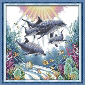 Cross Stitch Stamped Kits Pre-Printed Cross-Stitching Starter Patterns for Beginner Kids or Adults, Embroidery Needlepoint Kits (Dolphin 17.717.7 inch) Cross Stitch Stamped Kits Pre-Printed Cross-Stitching Starter Patterns for Beginner Kids or Adults, Embroidery Needlepoint Kits (Dolphin 17.717.7 inch)