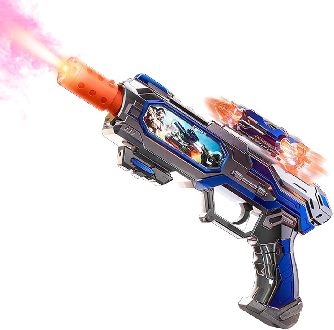 DaoDaoZhu Spray Light Up Toy Gun for Kids with Sound Effects & Rotating Slide Display, Toy Guns for Boys Toddlers 3 4 5 6 7 Year Old for Indoor & Outdoor Play, Gifts for Birthday Halloween Christmas