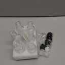 6Pcs 1oz Mini Glass Liquor Bottles with Lids Small Glass Wine Bottles Reusable Empty Alcohol Bottle with Aluminum Black Screw Cap for Christmas Birthday Weddings Party Favors 30 ml (6)